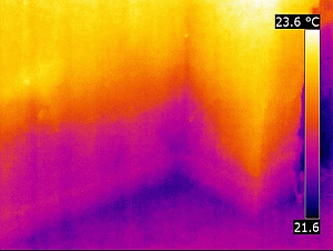 Termografia a raggi infrarossi dell'umidit risaliente